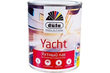 Купить Лак яхтный алк.-уретан. Dufa Retail Yacht полумат 750мл Н0000002562 фото №4