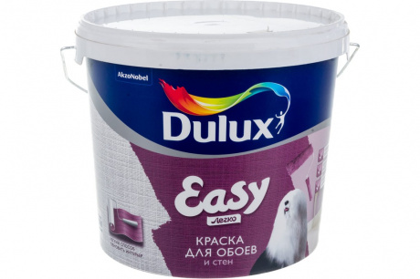 Купить Краска для стен и обоев DULUX EASY матовая Баз BW 5 л фото №1