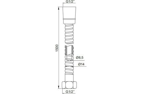 Купить Шланг для душа нерж. 1 5м  IDDIS А5021115 фото №7