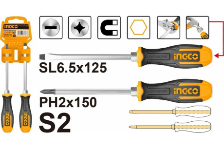 Купить INGCO INDUSTRIAL Набор ударных отверток  2шт  HSGT680208 фото №3