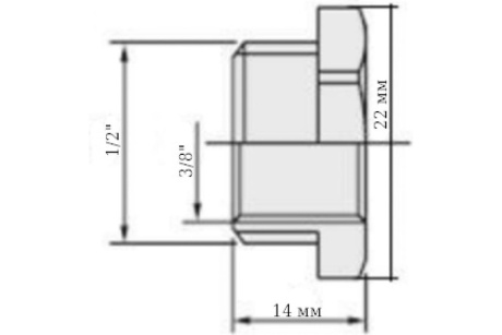 Купить Футорка 1/2"*3/8"  VALTEC фото №2