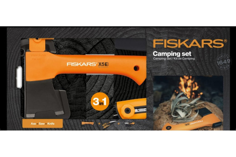 Купить Набор FISKARS: Топор X5 + пила + универсальный нож с точилкой 1057912 1057912 фото №5