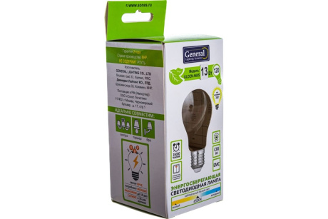 Купить Лампа F-LED GENERAL  Груша GLDEN-A60S-13W-4500-E27 филаментная  646000 фото №4