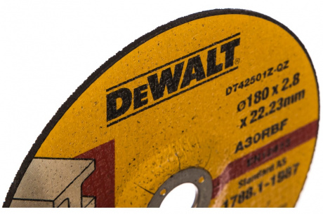 Купить Диск  абразивный DEWALT INDUSTRIAL 180*2,8*22.2 металл DT 42501Z фото №2