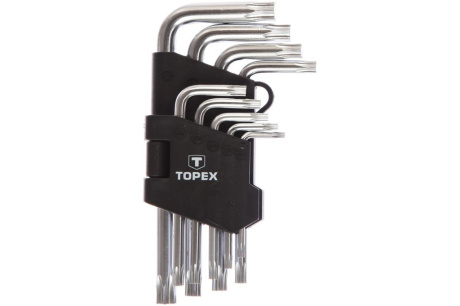 Купить TOPEX Набор ключей TORX  звезда   9 шт средние  Т10-Т50  35D960 фото №1