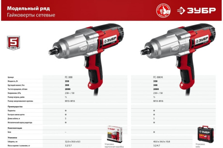 Купить Гайковерт ГС-300 сетевой ударный Зубр фото №12