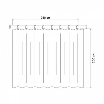Купить Штора для ванной 200*240см B40P224i11  IDDIS B40P224i11 фото №6