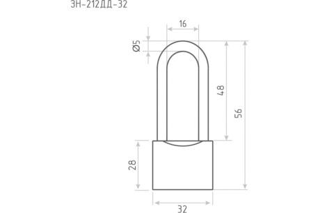 Купить Замок навесной "Нора-М" ЗН-212ДД-32мм  9930/12973 фото №4