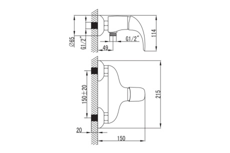 Купить Смеситель для душа  Leaf  IDDIS LEASB00I03 фото №2