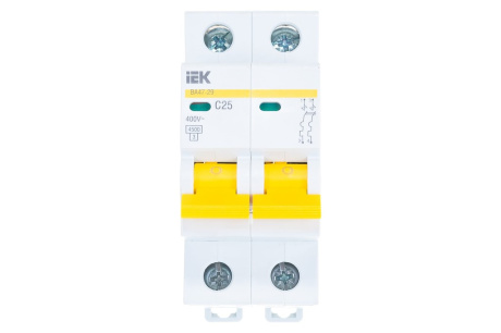 Купить Выключатель автоматический ВА47-29 2p  25А  С 4.5кА IEK MVA20-2-025-C фото №4